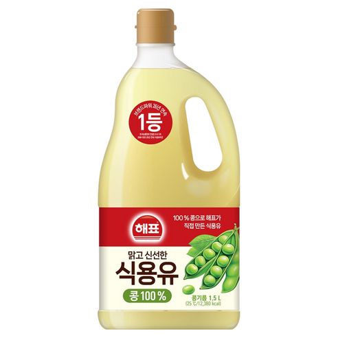 상품 이미지: 사조 해표 콩기름 식용유, 1.5L, 1개