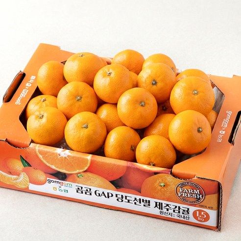 상품 이미지: GAP 당도선별 제주감귤 로얄과, 1.5kg(로얄과), 1박스
