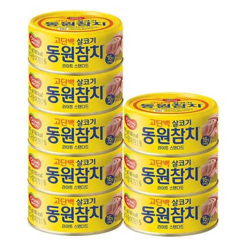 상품 이미지: 동원참치 라이트 스탠다드, 85g, 8개