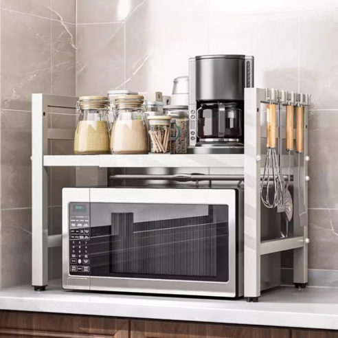 상품 이미지: 오브민 길이조절 높이조절 전자레인지 선반 + 후크 6p 세트