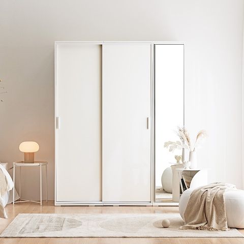 상품 이미지: 이안빅 1200/1600 옷장 슬라이딩 수납장 (행거/선반/서랍형)