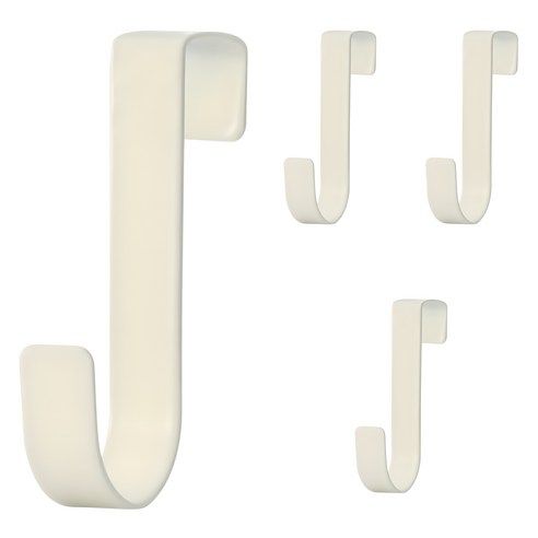 상품 이미지: 리빙홈디테일 싱크대 도어 주방 다용도 스텐 후크걸이 LHD-039, 화이트, 4개