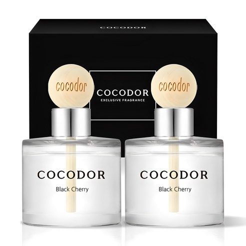 상품 이미지: 코코도르 우드볼 차량용 디퓨저 50ml 2개입, 블랙체리, 1개