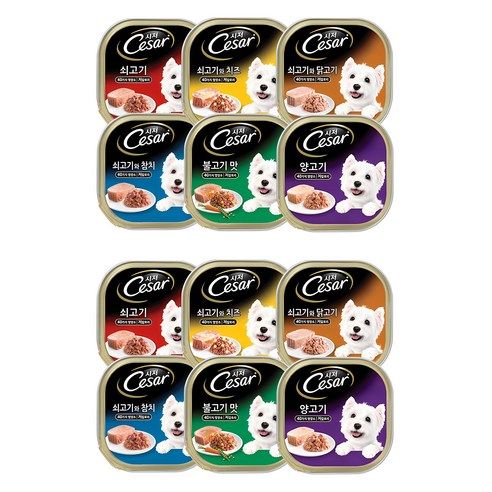 상품 이미지: 시저 1세 이상 강아지 버라이어티팩 주식캔