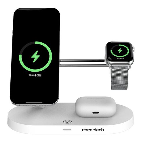 상품 이미지: 로랜텍 아이폰 애플워치 에어팟 맥세이프 고속 무선충전기