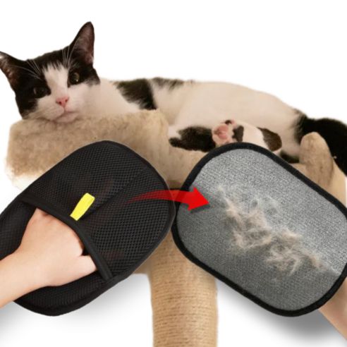 상품 이미지: 펫밈랩 고양이 털제거 털쓱싹 브러쉬 장갑, 블랙, 1개