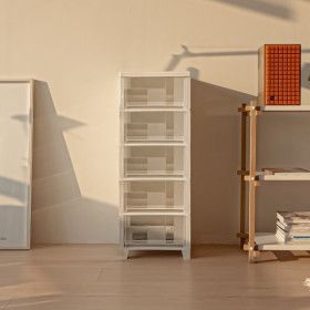 상품 이미지: 베이직 투명 다용도 플라스틱 서랍장 3단/5단