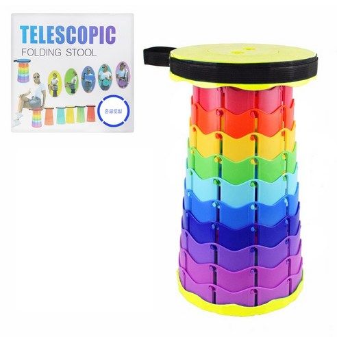 상품 이미지: 존글로벌 접이식 폴딩의자, 레몬무지개, 1개