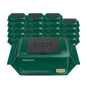 상품 이미지: 아기물티슈 82평량 최고평량 슈퍼대디 NEW 엑설런트82 센시티브 물티슈 캡형 70매 20팩