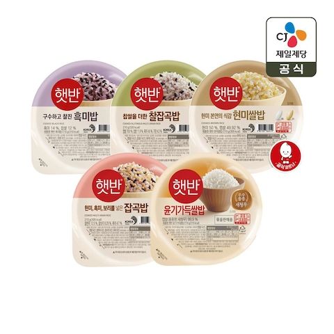 상품 이미지: 햇반 윤기가득 쌀밥 210g x33개+잡곡밥 210g x3개 (총 36개) 외 햇반/잡곡