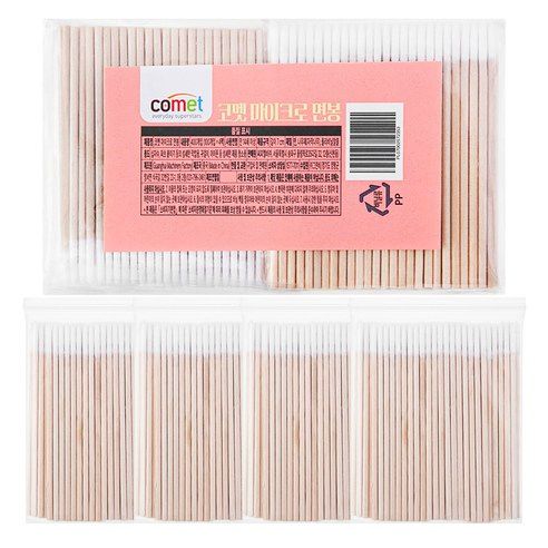 상품 이미지: 코멧 다용도 마이크로 면봉, 4개, 100개입
