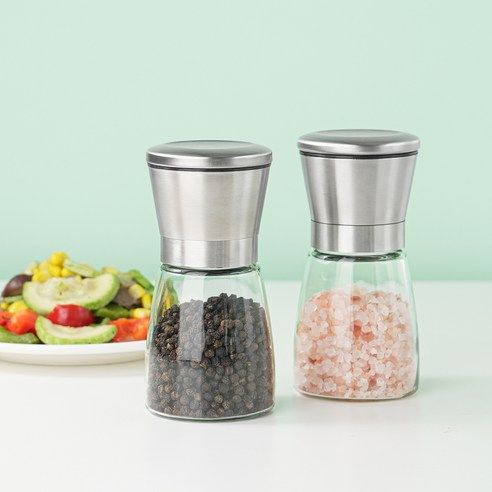 상품 이미지: 코멧 키친 304 스테인레스 소금 후추 그라인더, 160ml, 2개