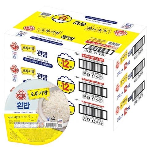 상품 이미지: 오뚜기 흰밥, 210g, 36개