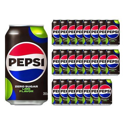 상품 이미지: 펩시 콜라 제로슈가 라임향, 355ml, 24개