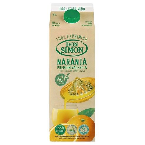 상품 이미지: 돈시몬 착즙 오렌지 주스, 2L, 1개