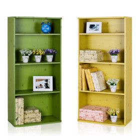 상품 이미지: 한아름 4단 라운드 책장 책꽂이 수납장 소형책장 프뢰벨 출판사 납품
