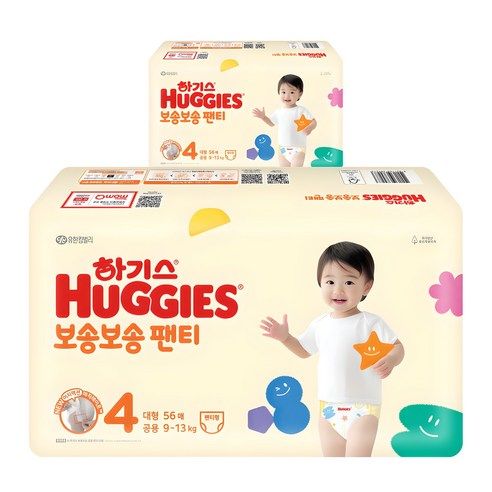 상품 이미지: 하기스 보송보송 팬티형 기저귀 공용, 4단계, 112매