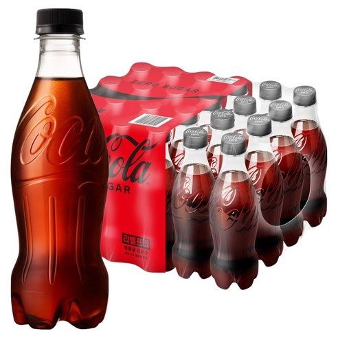 상품 이미지: 코카콜라 제로 무라벨, 370ml, 24개