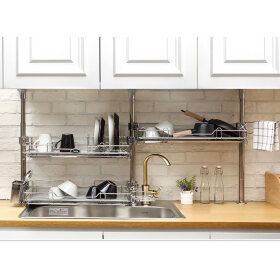 상품 이미지: 프리미엄 싱크선반 600(확장형) 기둥 식기건조대