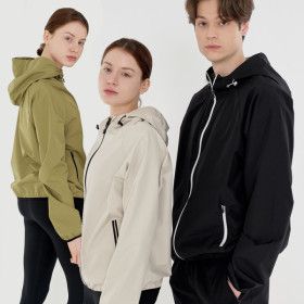 상품 이미지: 크노텐 자켓 땀복 윈드자켓 러닝 바람막이 블랙베이지올리브그린 남녀공용