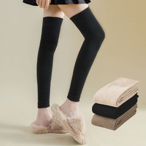 상품 이미지: 행복한일상 여성 롱 레그워머 블랙 베이지 토스트3p