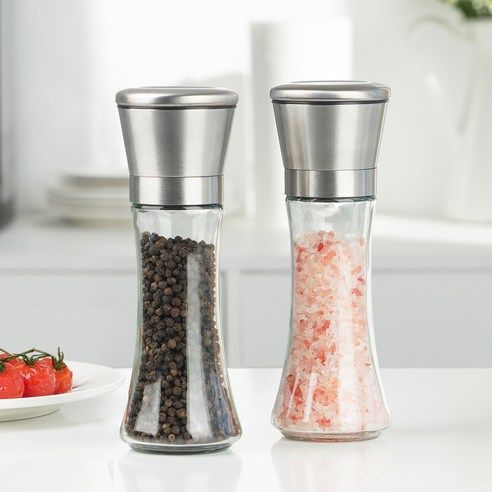 상품 이미지: 코멧 키친 304 스테인레스 소금 후추 그라인더, 210ml, 2개