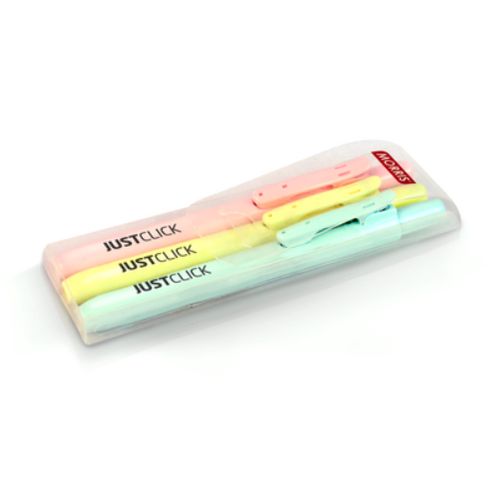 상품 이미지: 저스트클릭 마일드 형광펜S 3종 세트, 옐로우 + 핑크 + 민트, 1세트
