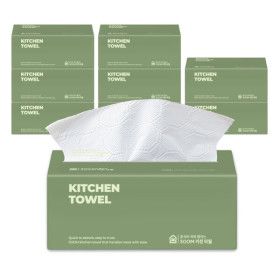 상품 이미지: 숨 한장씩 쏙쏙 뽑히는 키친타올 100매 3겹 9팩 팝업티슈 천연펄프 무형광 국내제조