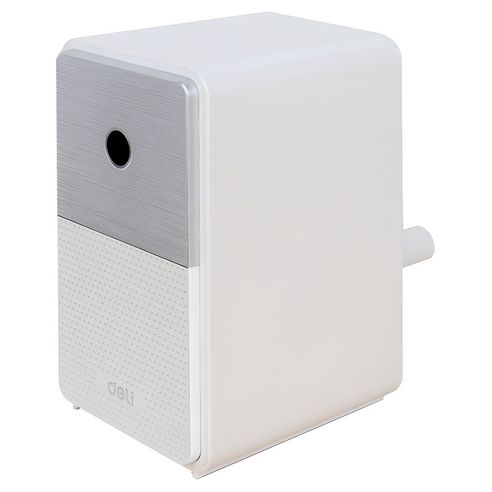 상품 이미지: 델리 5단 심조절 레트로 우드 디자인 연필깎이 71160, 화이트, 1개