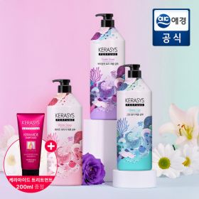 상품 이미지: 케라시스 퍼퓸 샴푸 1L x 3개 + 케라마이드 트리트먼트 200ml 증정