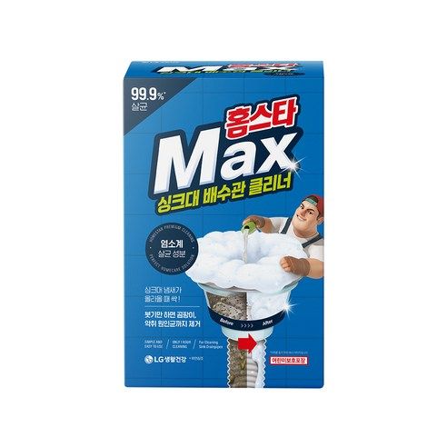 상품 이미지: 홈스타 맥스 싱크대 배수관 클리너, 680ml, 1세트