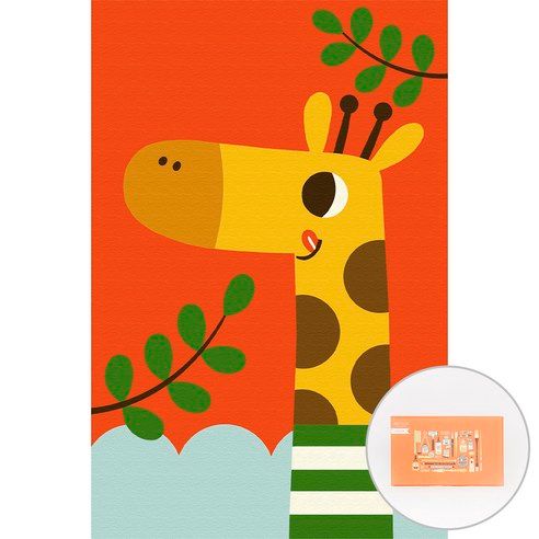 상품 이미지: 아트조이 DIY 명화그리기 10 x 15 cm, 아기 기린 폴, 1개