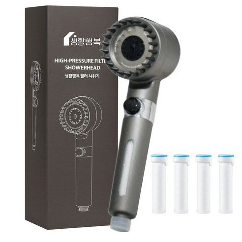 상품 이미지: 생활행복 고압 수압상승 필터 샤워기 헤드, 샤워기헤드, 1개