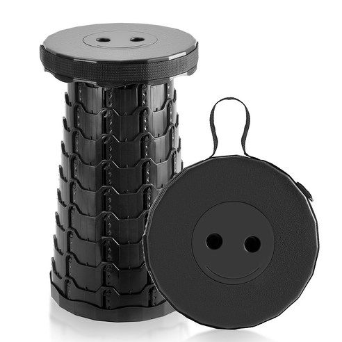 상품 이미지: 코멧 아웃도어 휴대용 높이조절 캠핑 스툴, 올블랙, 1개