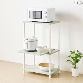 상품 이미지: 조립식 시그니처 렌지대형 3단 전자렌지수납장 선반 주방수납장 밥솥다이 맘마존