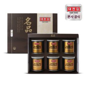 상품 이미지: 대천김 명품 캔김 세트 30g 6캔 곱창김 선물세트 + 플라스틱 손잡이