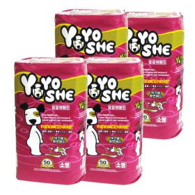 상품 이미지: 요요쉬 배변패드 소형 와인 50매x4개 애견패드
