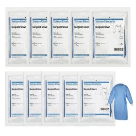 상품 이미지: 유한킴벌리 일회용 수술가운 1팩(1매)X10개 중형 M 90001 멸균가운 수술복