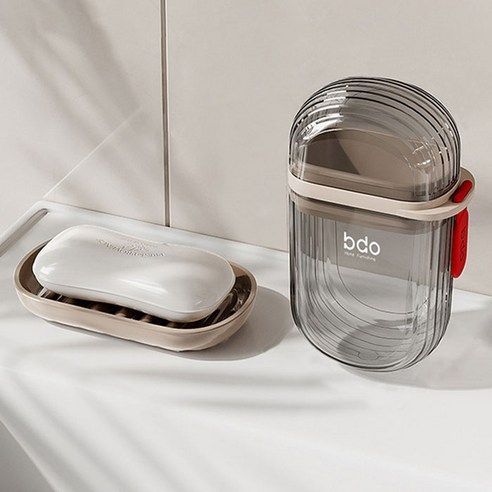 상품 이미지: 더자카 휴대용 라운드 여행 비누케이스, 반투명, 2개