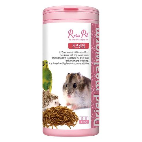 상품 이미지: 로라펫 건조밀웜 간식, 115g, 1개