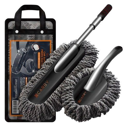 상품 이미지: 무로 카바이 차량용 극세사 먼지털이 세트 대형 + 소형 + 전용비닐팩, 1세트