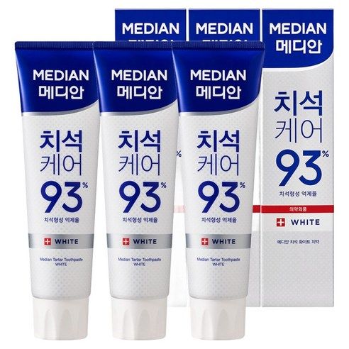 상품 이미지: 메디안 치석케어 93프로 치약 화이트, 120g, 3개