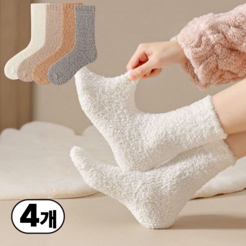 상품 이미지: 일상up 털빠짐 없이 편안한 무조임 기모 임산부 여성 수면양말 4종