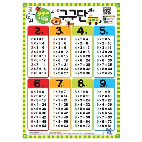 상품 이미지: 랄랄라 사운드 벽보 8: 구구단