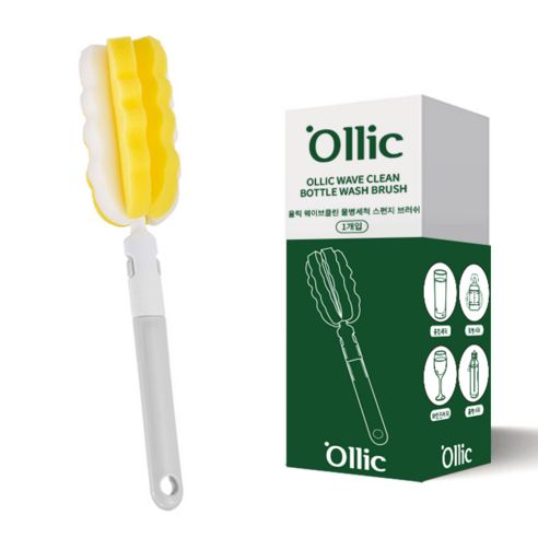 상품 이미지: 올릭 웨이브클린 물병세척 스펀지 브러쉬