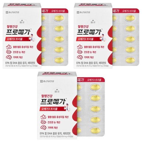 상품 이미지: 프로메가 오메가3 트리플, 60정, 3개