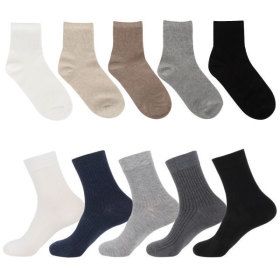 상품 이미지: (20%+10%)국산 고급면 실속형 8켤레 남자 여자 무지 단목 중목 긴 양말