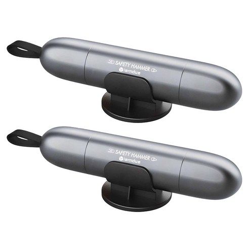 상품 이미지: 아이엠듀 자동차 비상 탈출용 망치 벨트 절단기 아이로켓, 2개, 블랙