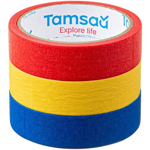 상품 이미지: 탐사 원색 칼라마스킹 테이프 25mm x 13m, 3개