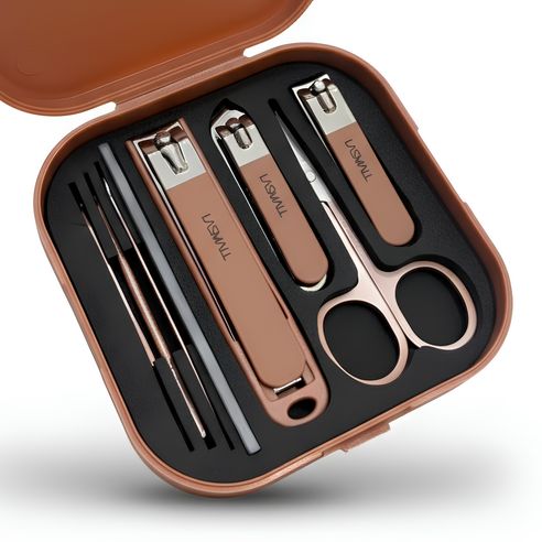 상품 이미지: 라스몰 휴대용 발톱 손톱깎이 8종 세트, 1개, 브라운 8종